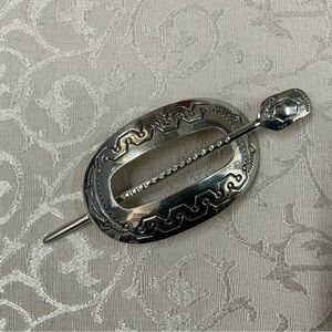 STERLING Navajo hair piece vintage 925 silver‎ accessory VINTAGE VTG handmade